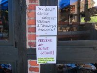 Salattheke - Hinweisschild