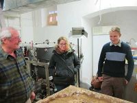 Herr Eichelmann, eine Praktikantin und Herr Paust