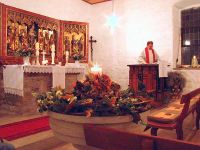 Pfarrer Hayner beim Gottesdienst