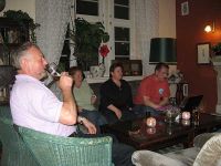 Ein Bier im Kaminzimmer