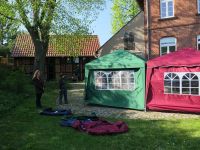 Aufbau der Pavillons