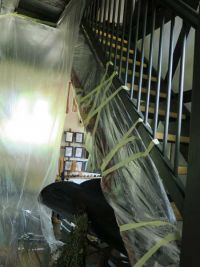 Zuhängen des Museums