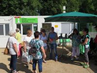 Am Eingang zur Landesgartenschau