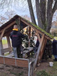 Weihnachtliche Minzebank