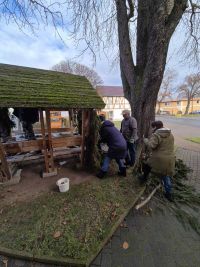 Weihnachtliche Minzebank