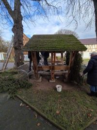 Weihnachtliche Minzebank