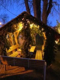 Weihnachtliche Minzebank