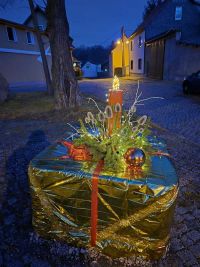 Weihnachtliche Minzebank